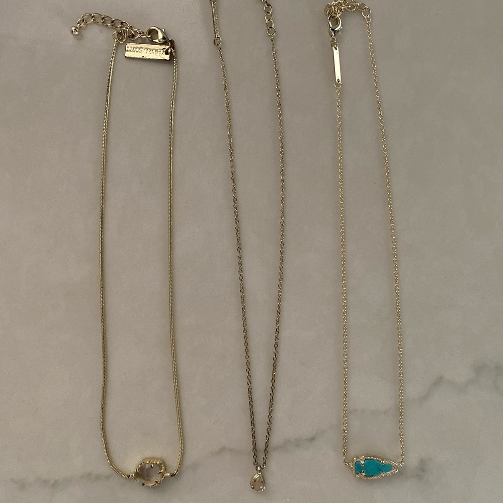 Three Kendra Scott necklaces